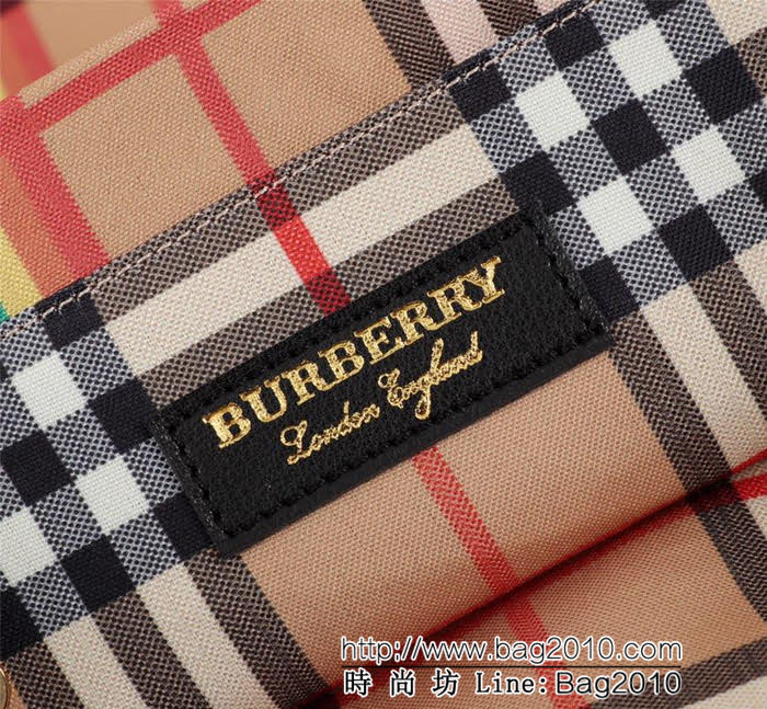 BURBERRY巴寶莉 大號棉質帆布購物袋 vitage復古格紋 2131  Bhq1032